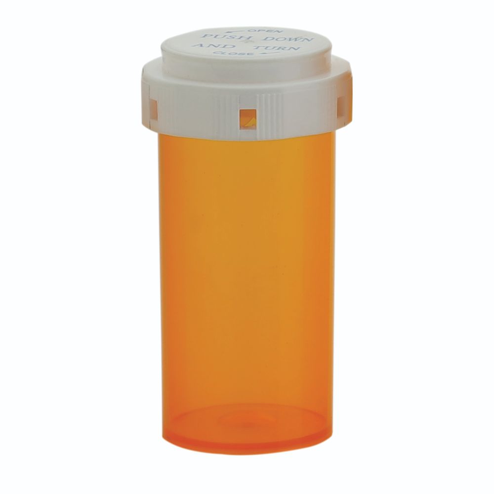 13 Dram Vials with Reversible Caps PUSH DOWN
