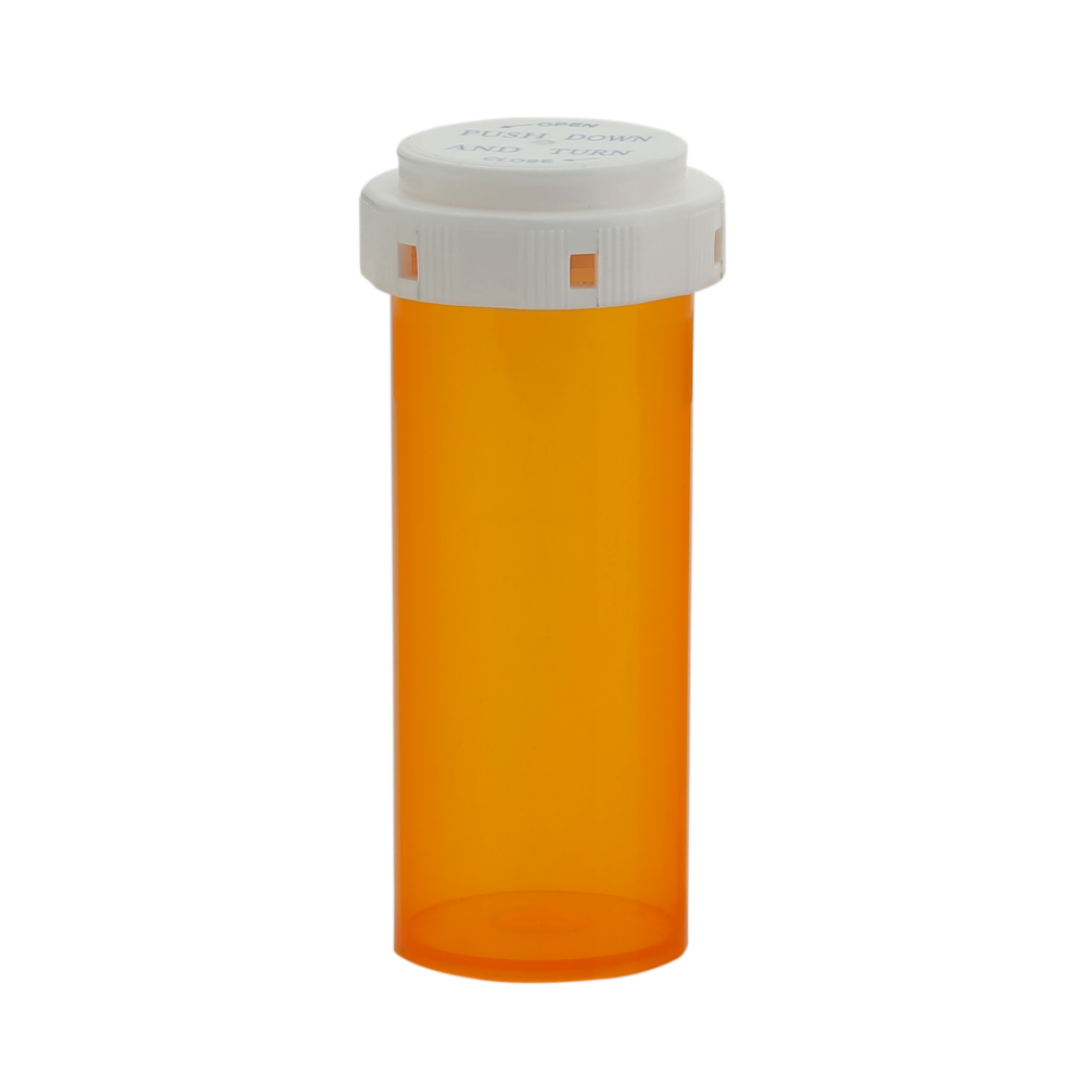 16 Dram Vials with Reversible Caps PUSH DOWN