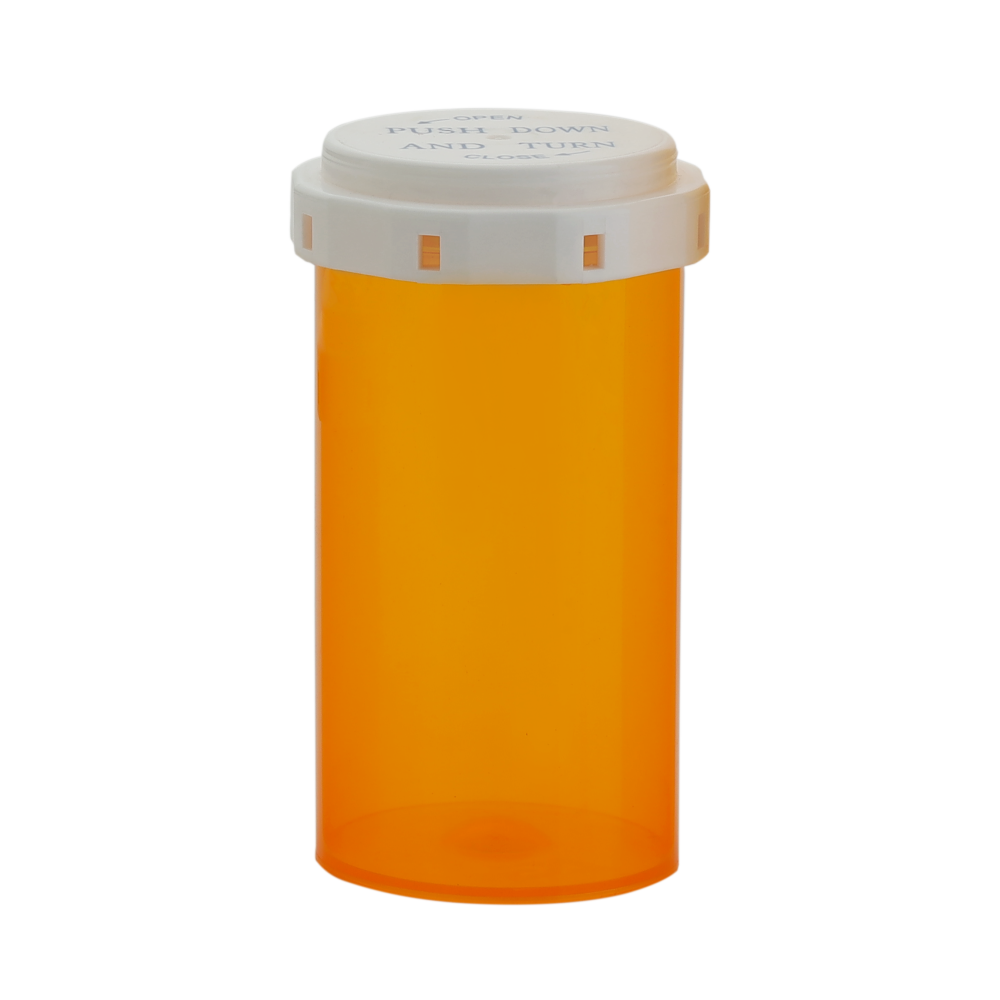 40 Dram Vials with Reversible Caps PUSH DOWN