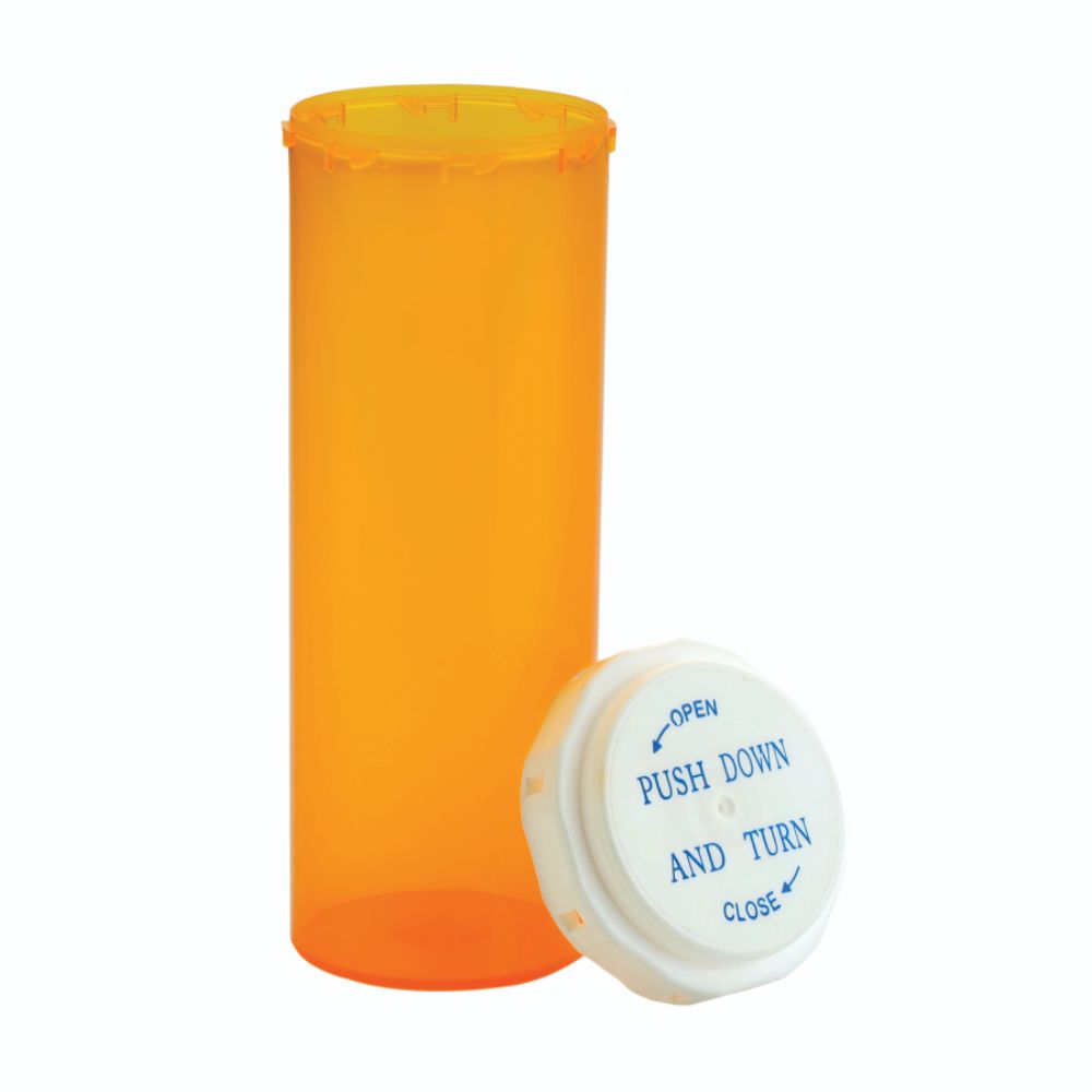 60 Dram Vials with Reversible Caps PUSH DOWN
