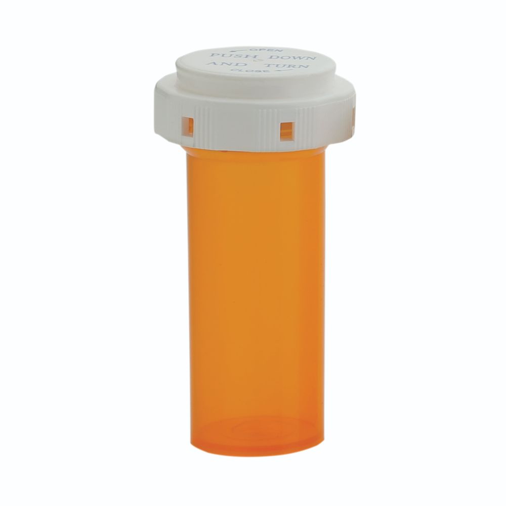 09 Dram Vials with Reversible Caps PUSH DOWN